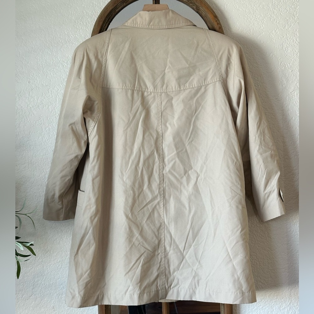 London Fog Vintage Faux Fur Lined Trench Coat Women’s 6 Classic Beige Timeless - Picture 2 of 10